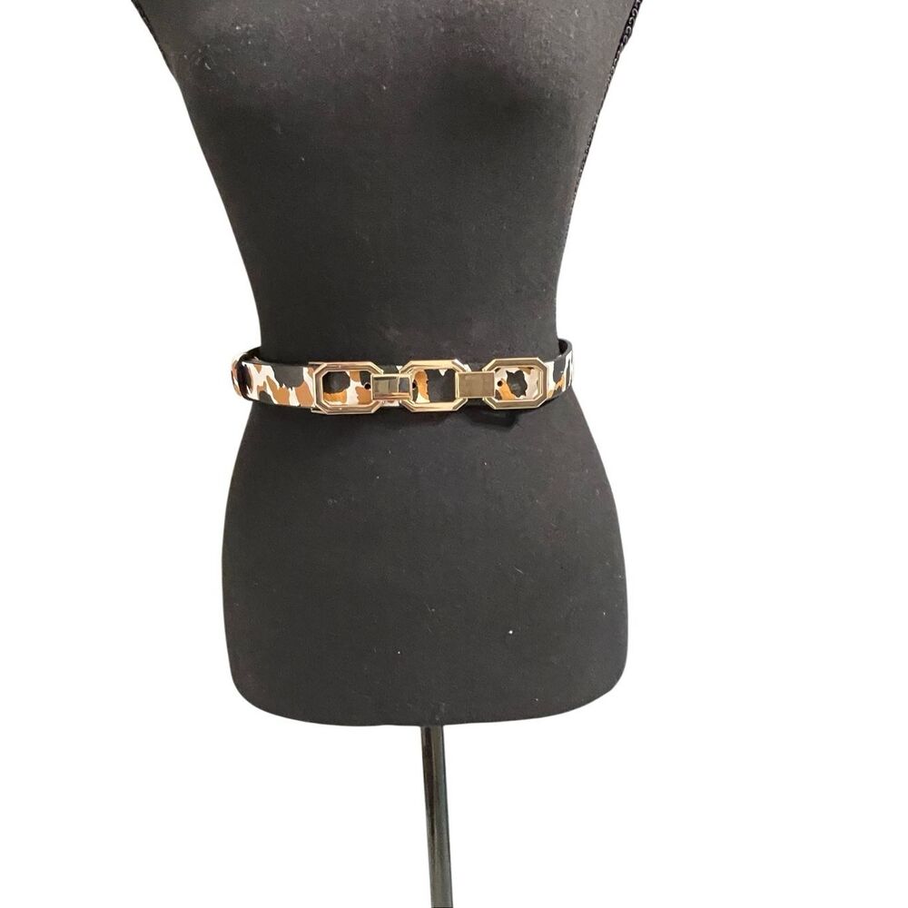 Ann Taylor Women’s Leopard Chain Print Belt